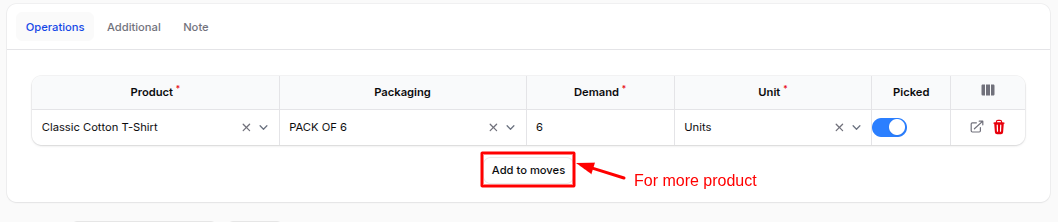 Receipt Operations Section
