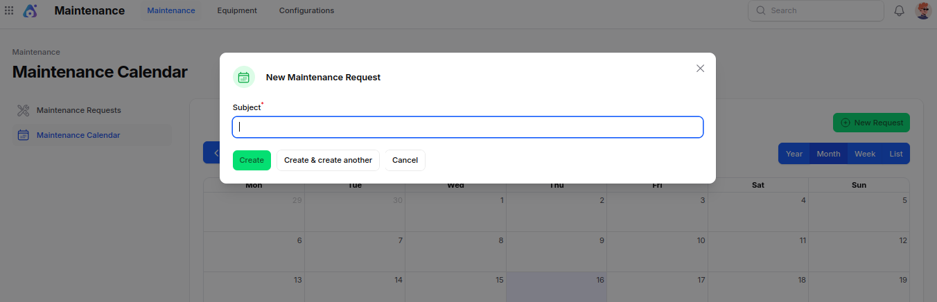 Calendar Click Date to Create