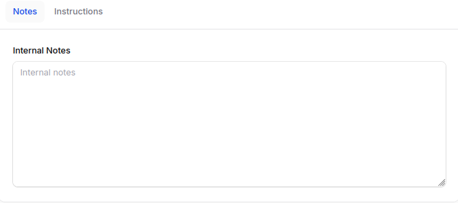 Request Notes Tab