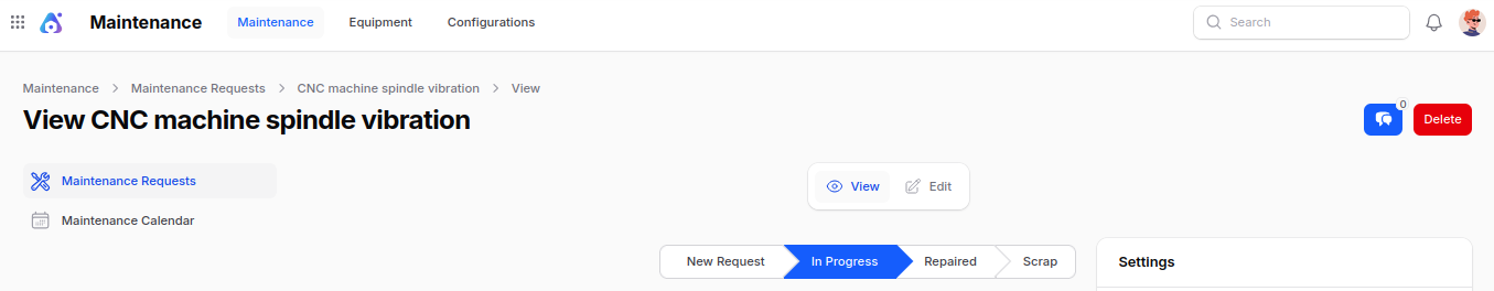 Request Stage Progress Bar